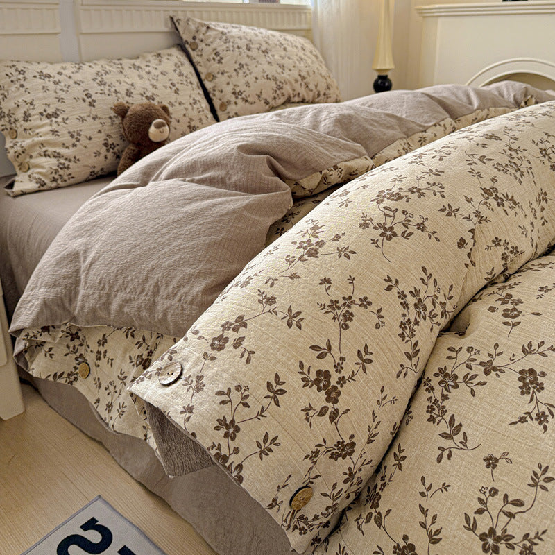 Floral Embroidered Bedding Set