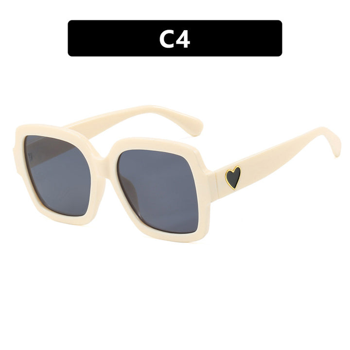 Women's square sunglasses with fashionable heart accent Stornfield