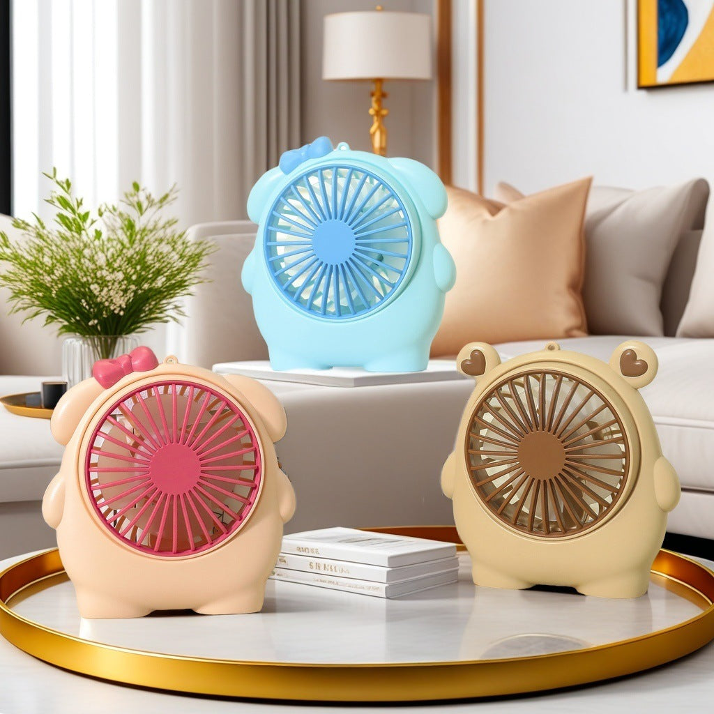 Women's Portable Mini Hand Fan with Animal Ears and USB Charging Function Stornfield