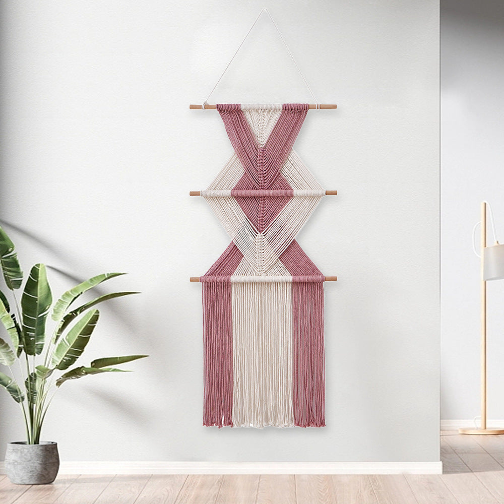 Macramé Wall Decor with Geometric Pattern Stornfield
