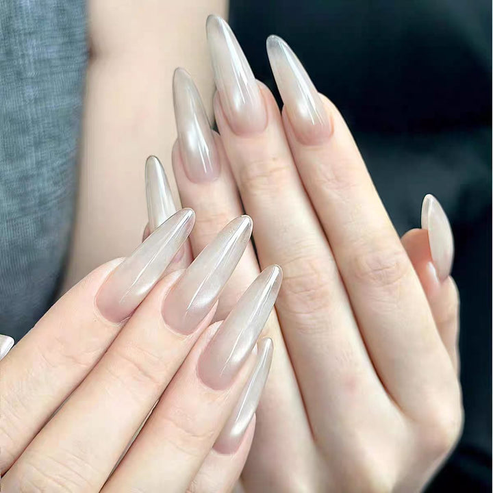 Stylish Long Stiletto Glossy Press-On Nails Stornfield