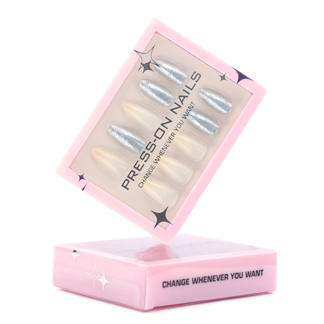 Artificial press-on nails with high-quality glitter accents Stornfield