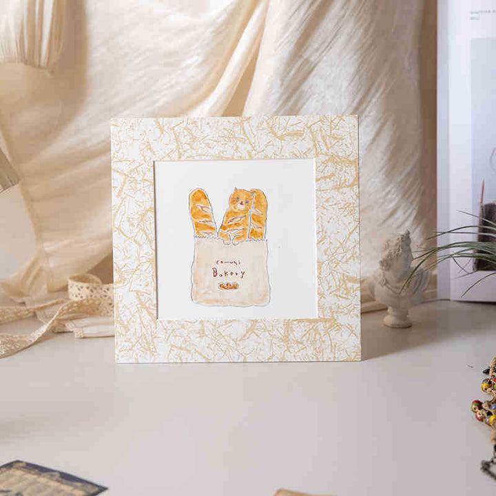 Artistic Cat Illustration Picture Frame for Home