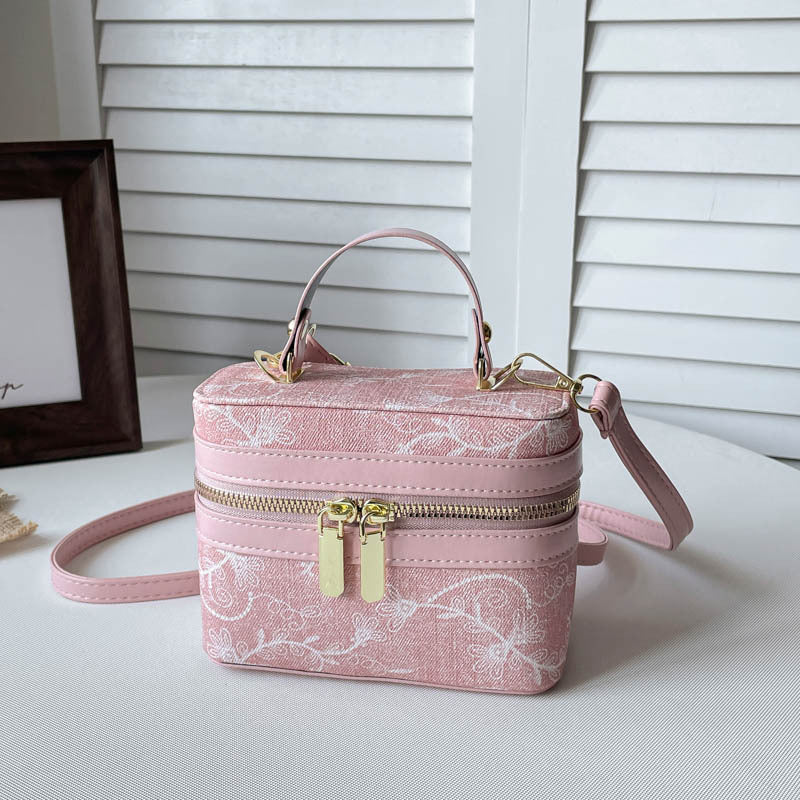 Floral Embellished Cosmetic Bag