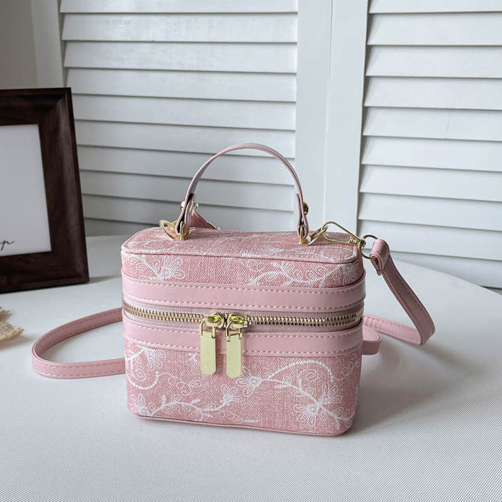 Floral Embellished Cosmetic Bag