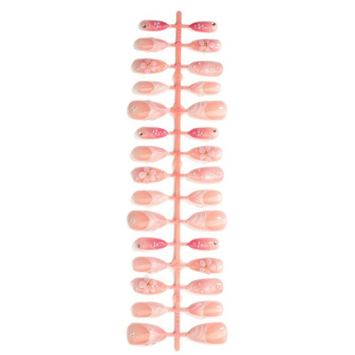 Elegant Floral Design Fake Nails Stornfield