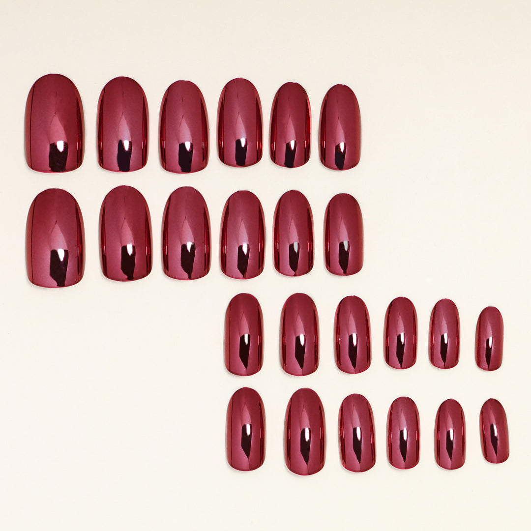 Luxury Glossy Almond-Shaped Press-On Nails Stornfield