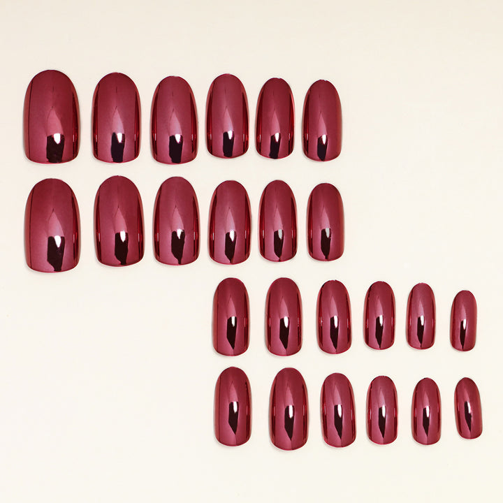 Luxury Glossy Almond-Shaped Press-On Nails Stornfield
