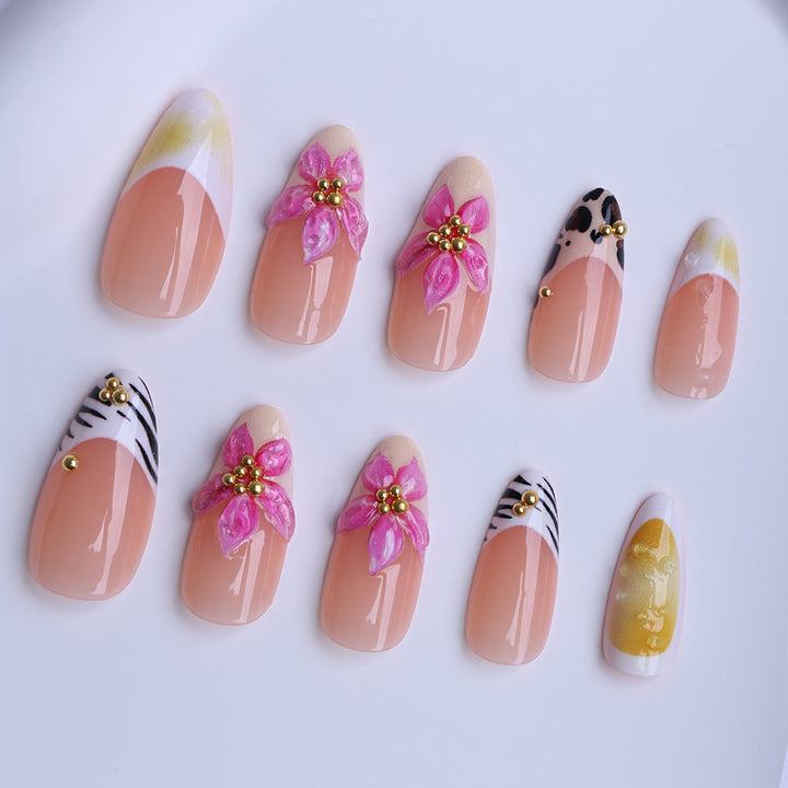 Artful nails with floral and animal designs Stornfield