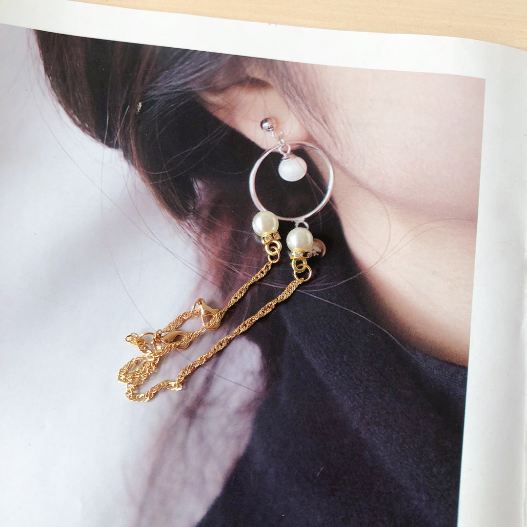 Elegant Dangle Earrings with Pearl Accents Stornfield