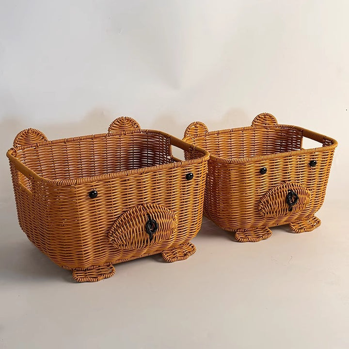 Handcrafted natural material storage basket Stornfield