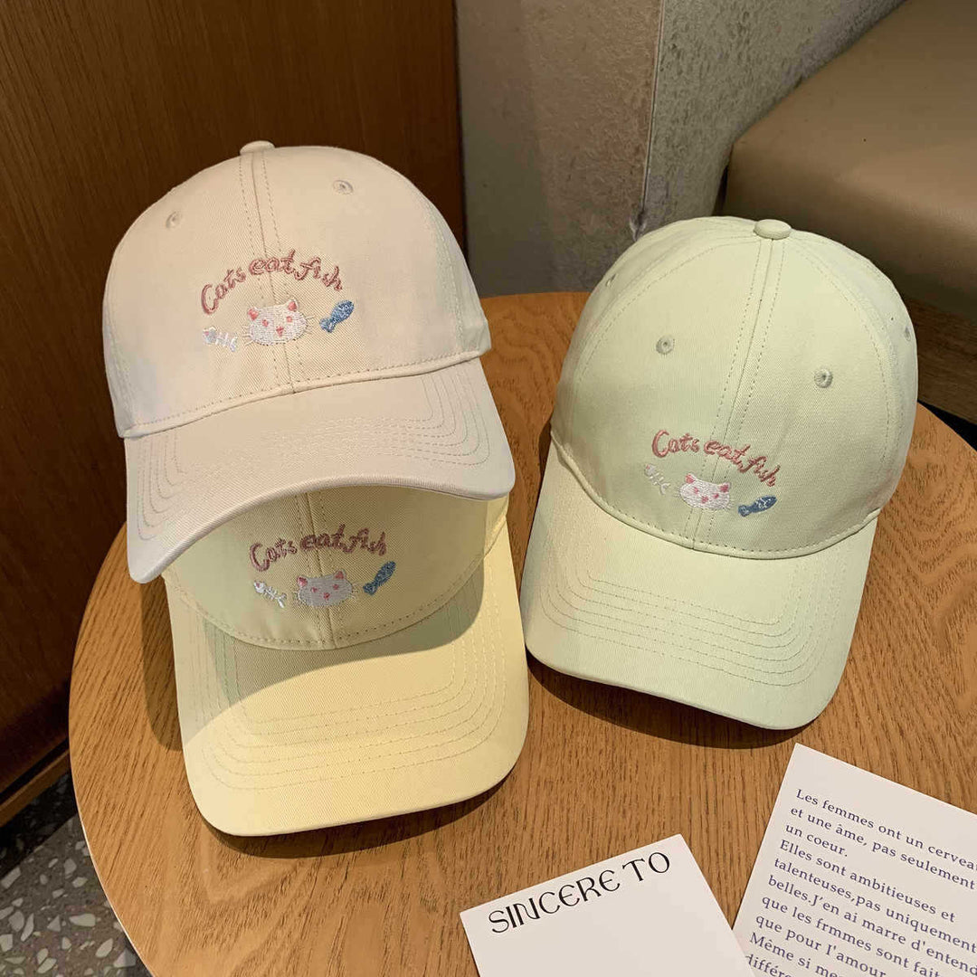 Women's Embroidered Cat-Themed Baseball Cap Stornfield