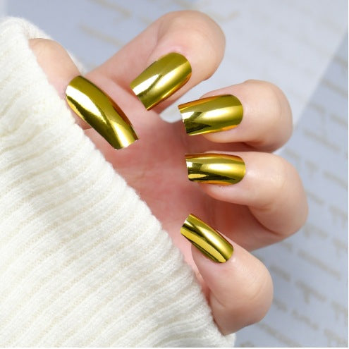Glossy Metallic Press-On Nail Art Stornfield