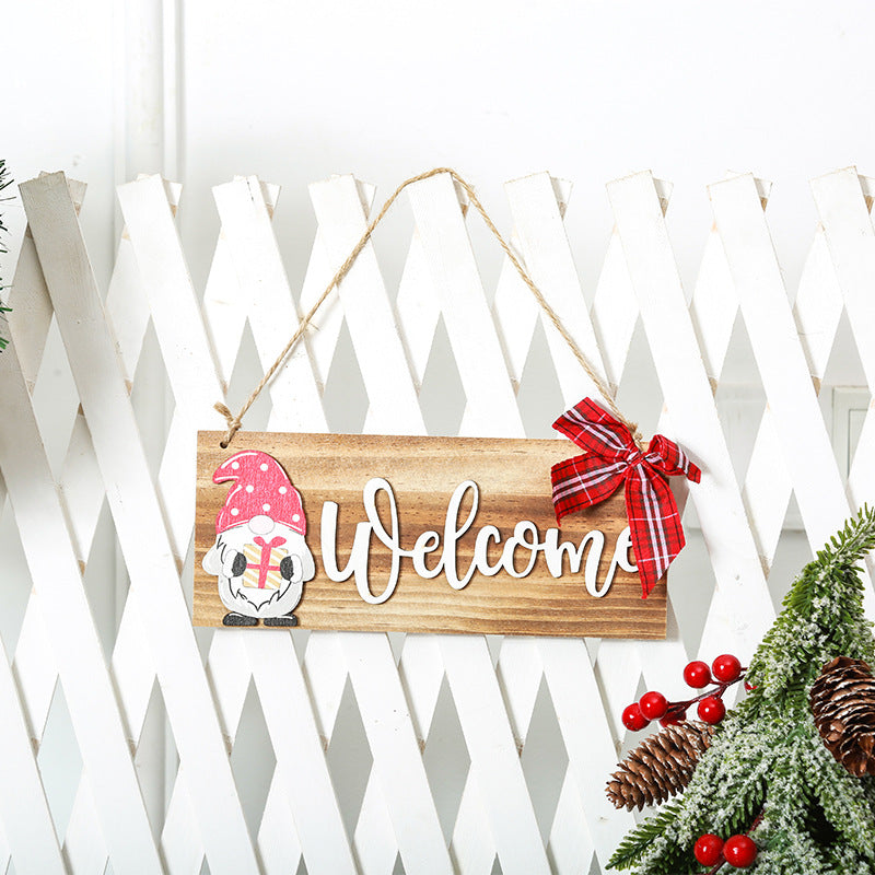 Welcome sign made of wood Stornfield