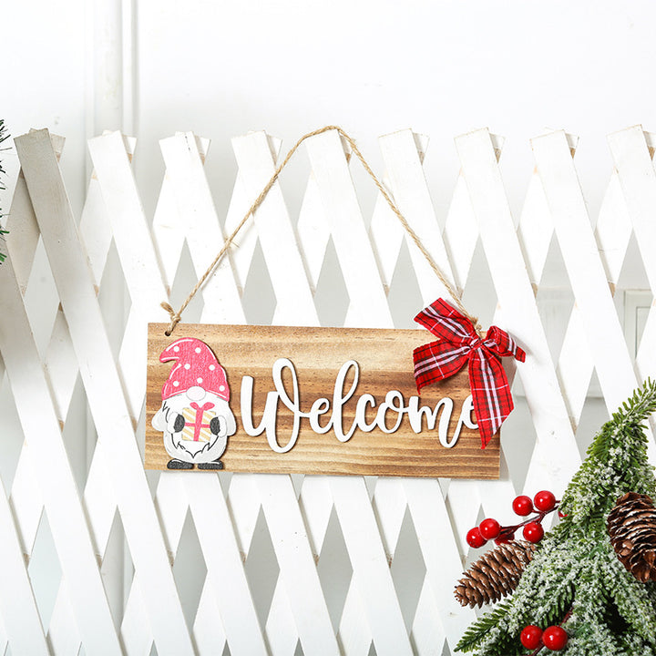 Welcome sign made of wood Stornfield