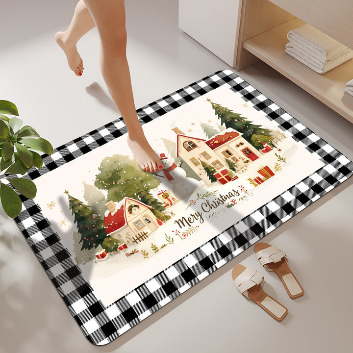 Festive Themed Bath Mat