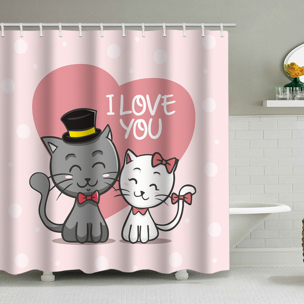 Artistic Dog Illustration Shower Curtain Stornfield