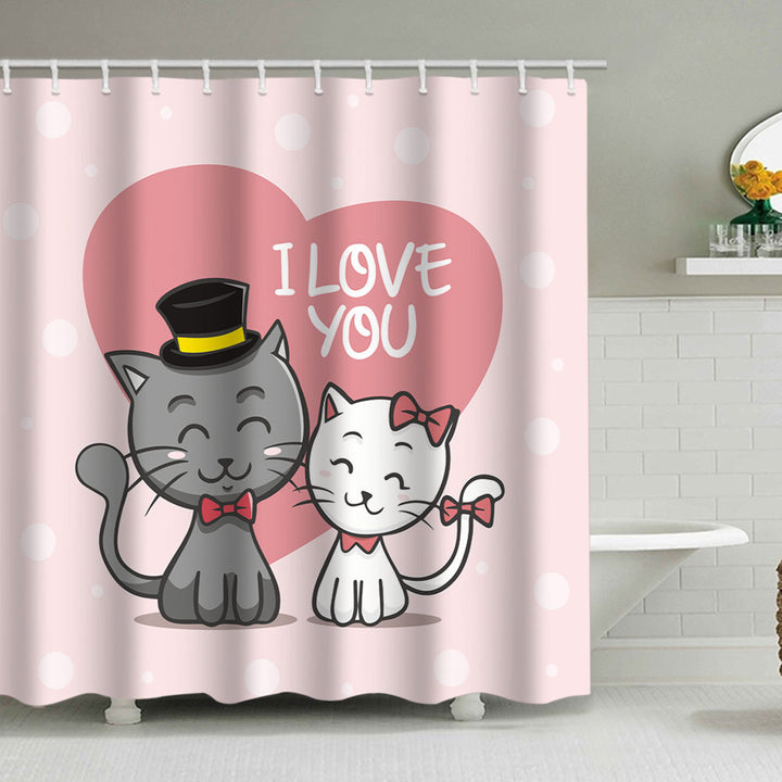 Artistic Dog Illustration Shower Curtain Stornfield
