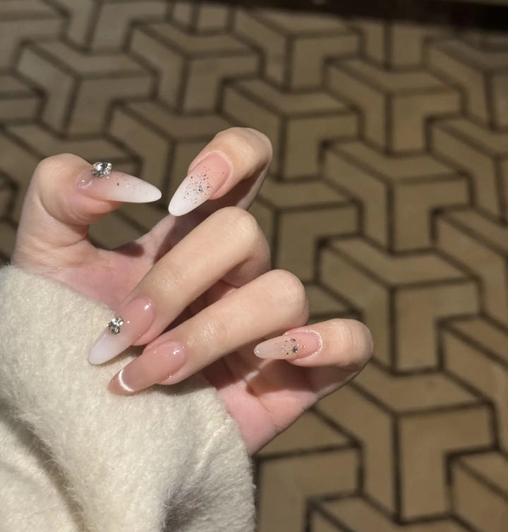 Artistic Floral Press-On Nail Set Stornfield