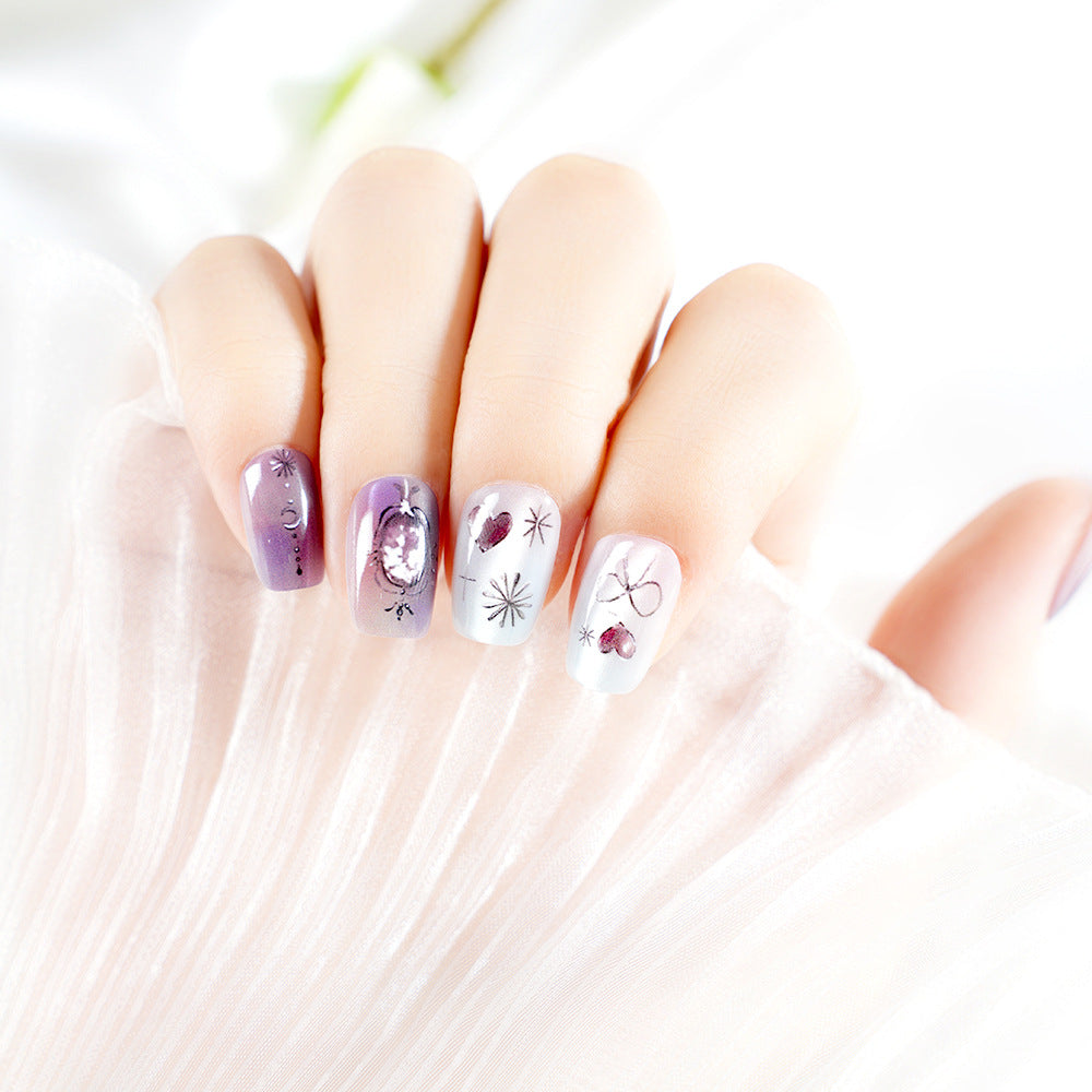 Premium Artistic Press-On Nail Set Stornfield