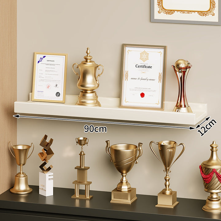 Wall-Mounted Floating Display Shelf Lacquered High-Gloss MDF