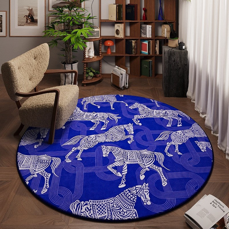 Artistic Horse-Patterned Area Rug for Home Decor