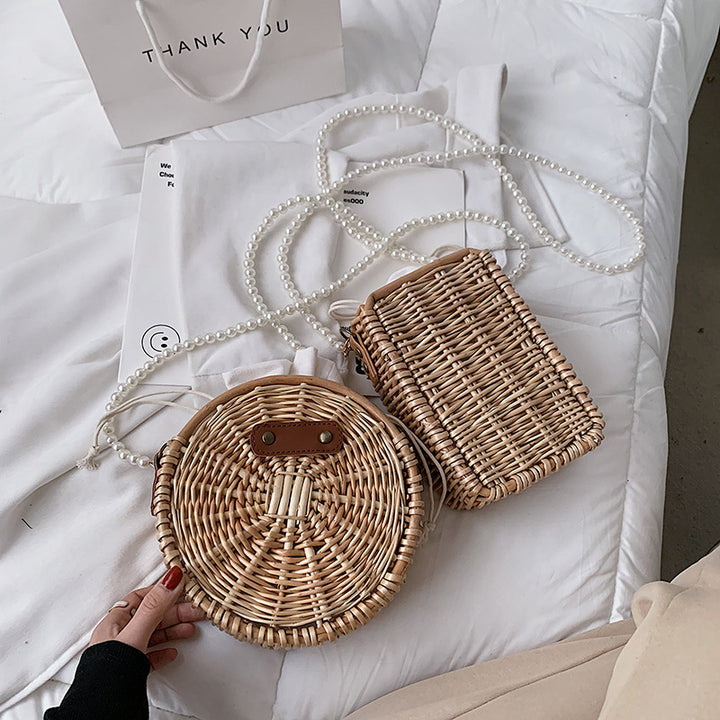 Women's Pearl Necklace Basket Bag Stornfield