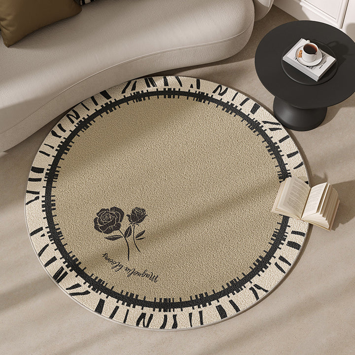 Round Motivational Area Rug Stornfield
