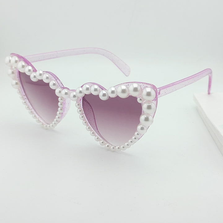 Heart-Shaped Pearl-Accented Sunglasses Stornfield