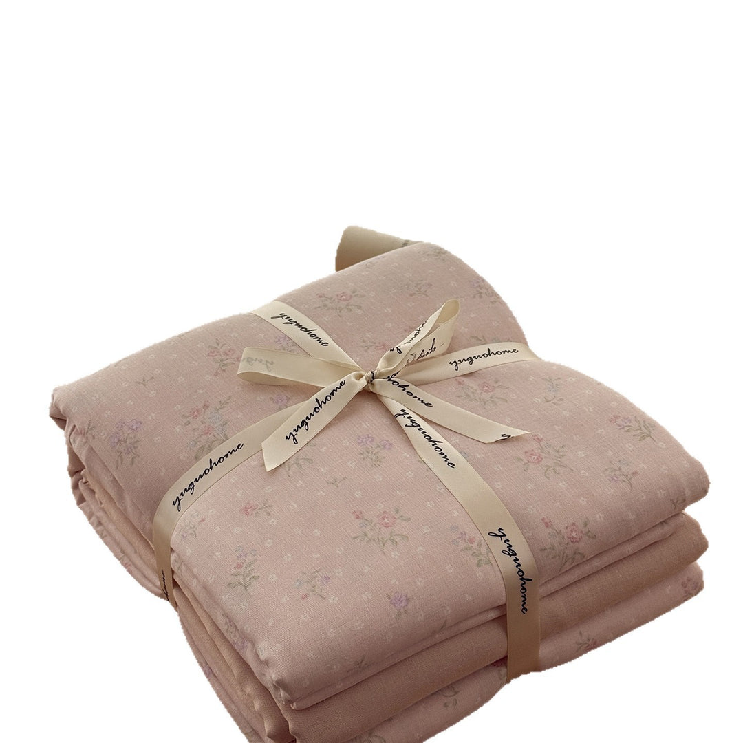 Floral-Print Cotton-Linen Duvet Cover Gift Set with Reversible Finish and Deep-Corner Ties