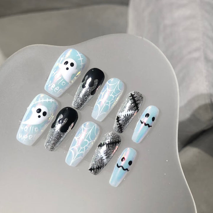 Halloween-Themed Press-On Nail Art Set 1790636290