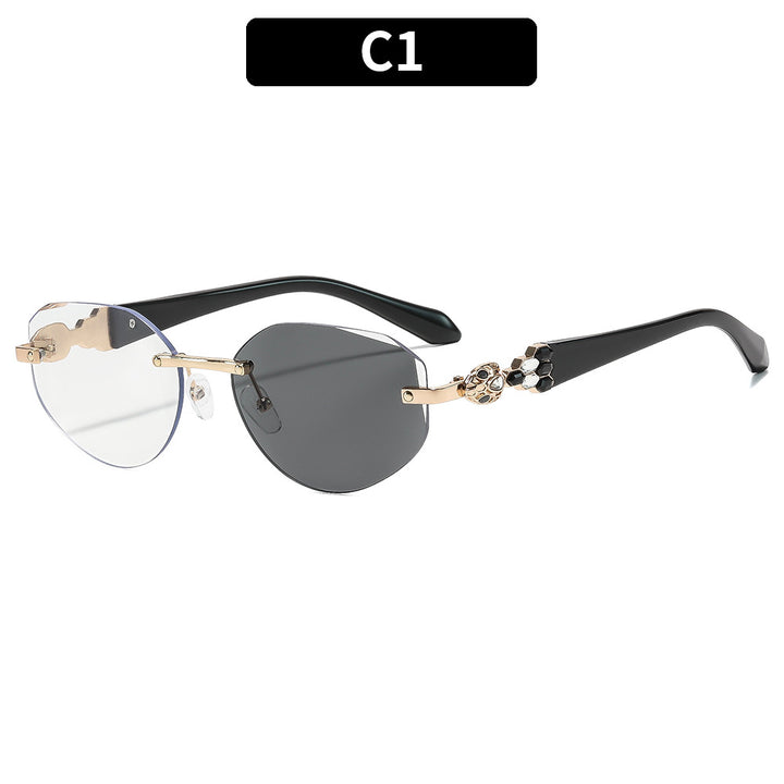 Avant-Garde Half-Moon Sunglasses