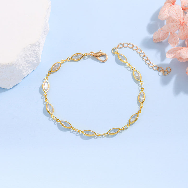 Elegant Glass Chain Bracelet Stornfield