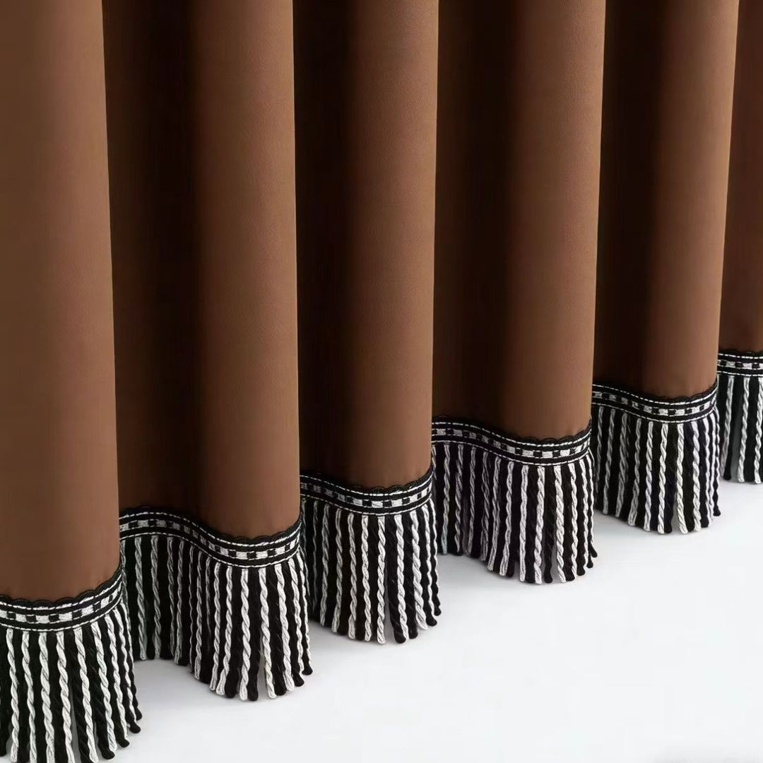 Noble curtain with fringe trim Stornfield