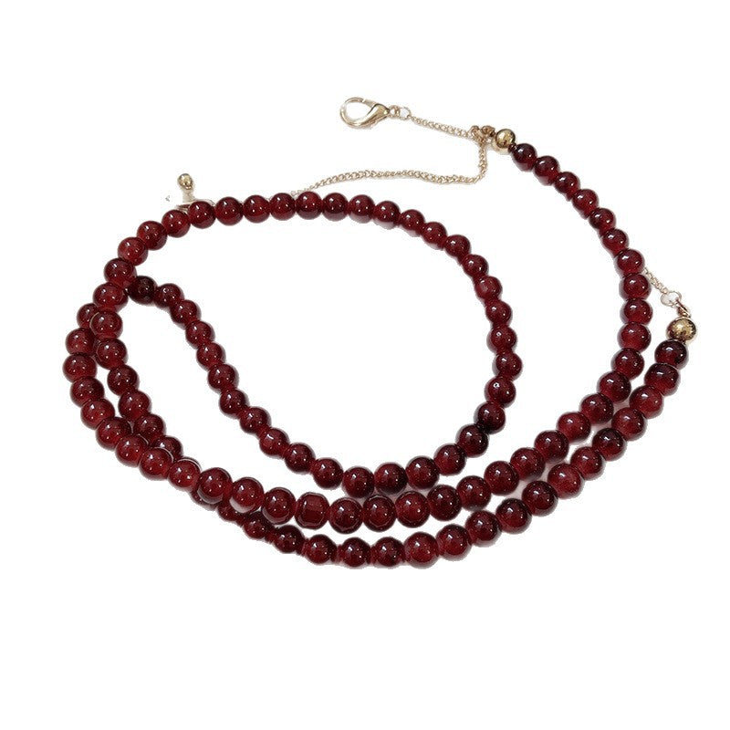 Fashionable jewelry band made of onyx beads Stornfield