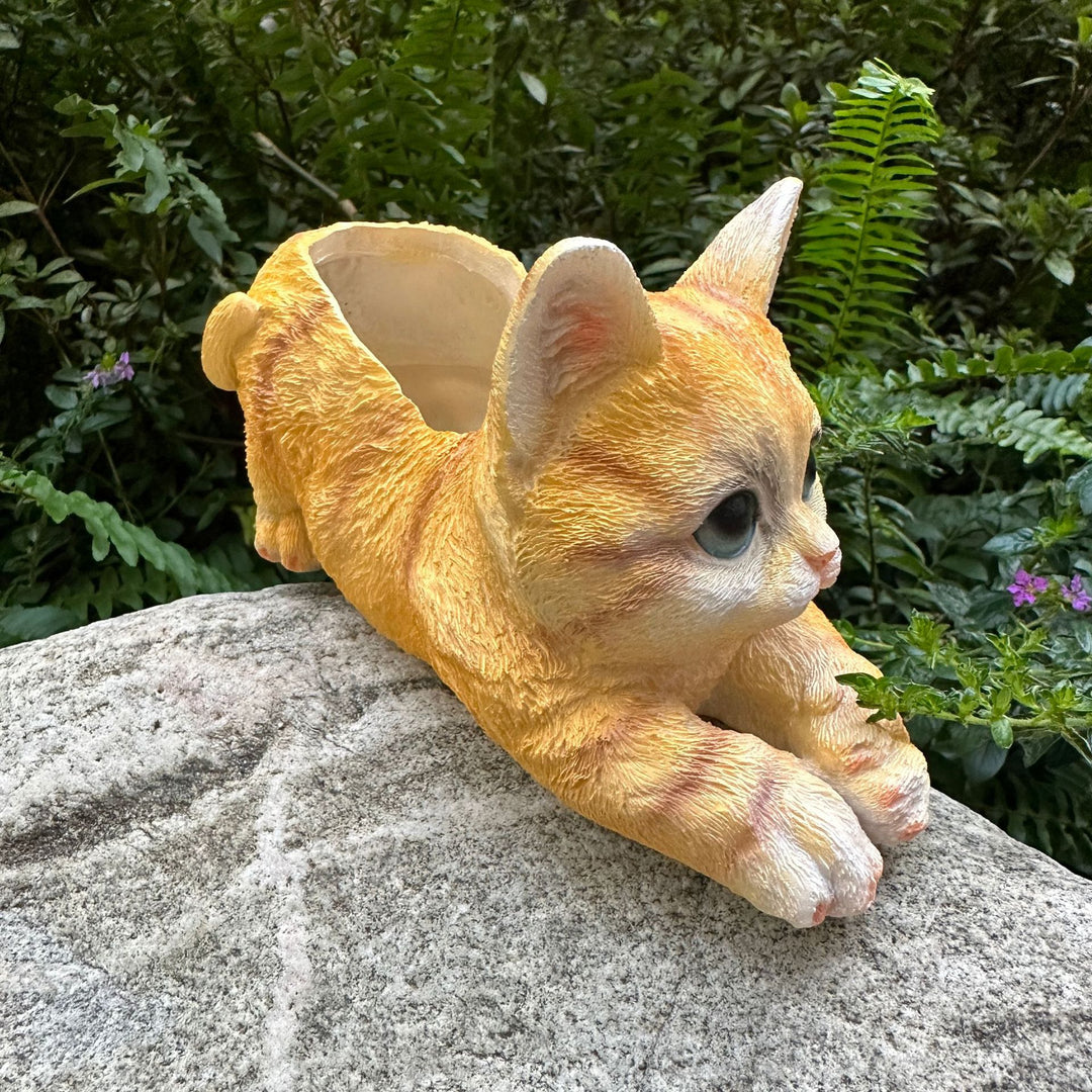 Decorative cat with plant pot Stornfield