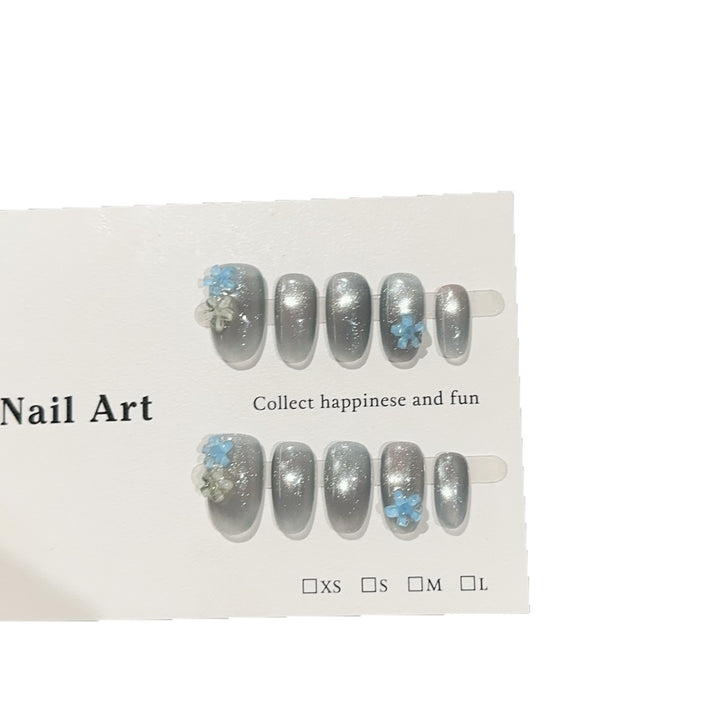 Artistic Glitter Press-On Nail Art