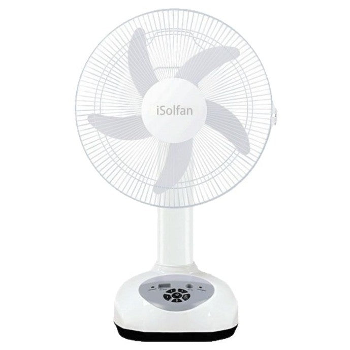 Ladies solar-powered standing fan with remote control and LCD display Stornfield