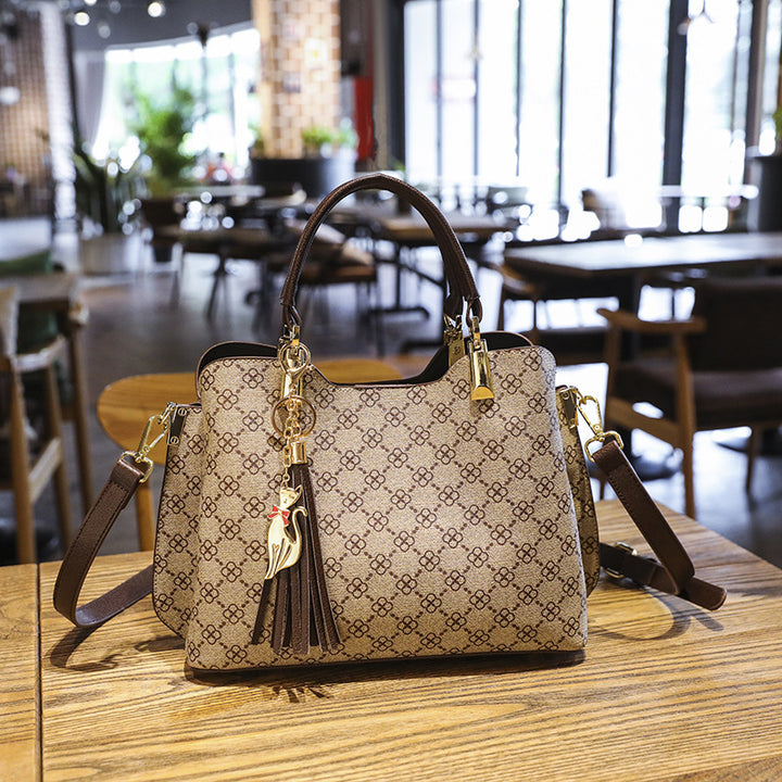 Stylish Monogrammed Tote Handbag