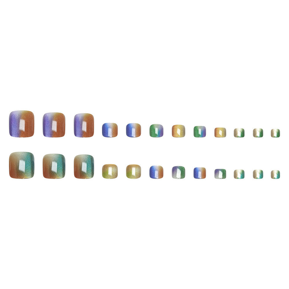 Artificial Nail Set with Sparkling Gradient and Glitter Stornfield