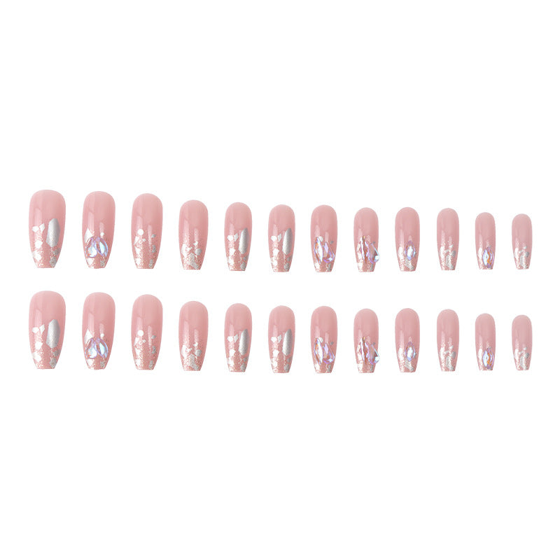 Decorative Press-On Nails with Glitter and Iridescent Accents Stornfield