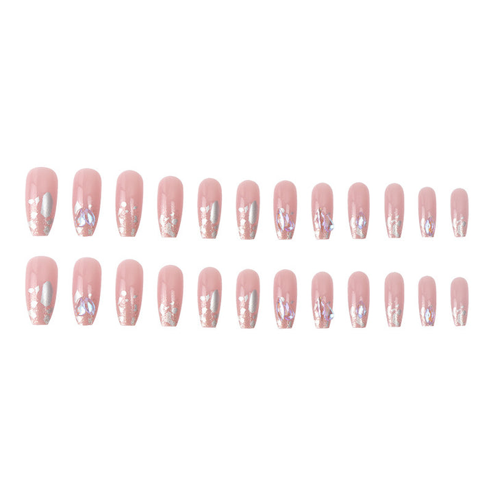 Decorative Press-On Nails with Glitter and Iridescent Accents Stornfield