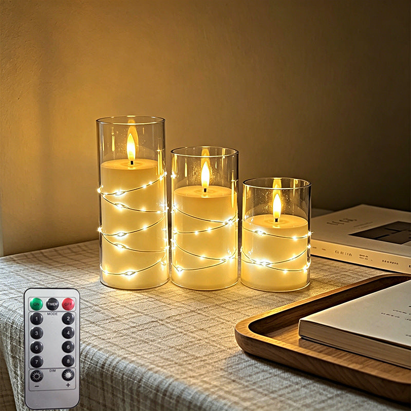 LED Scented Candle with Flame Effect Stornfield