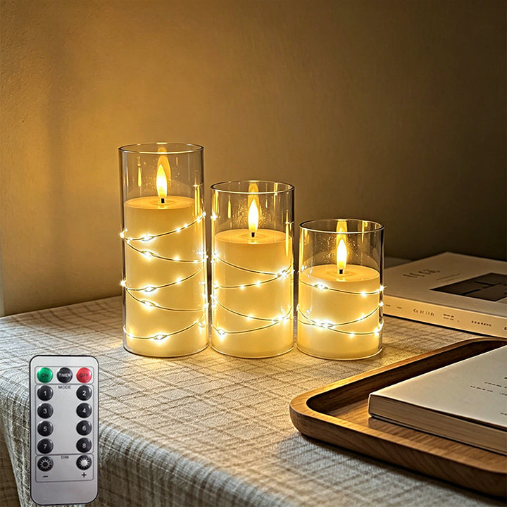 LED Scented Candle with Flame Effect Stornfield