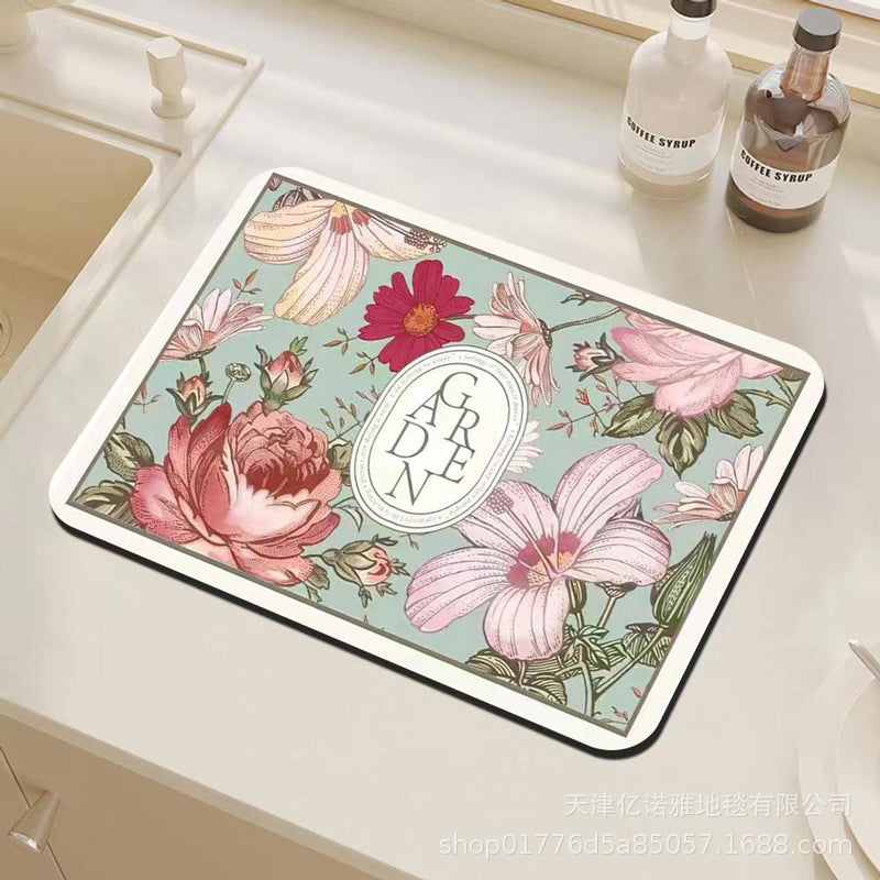 Floral Decorative Kitchen Mat Stornfield