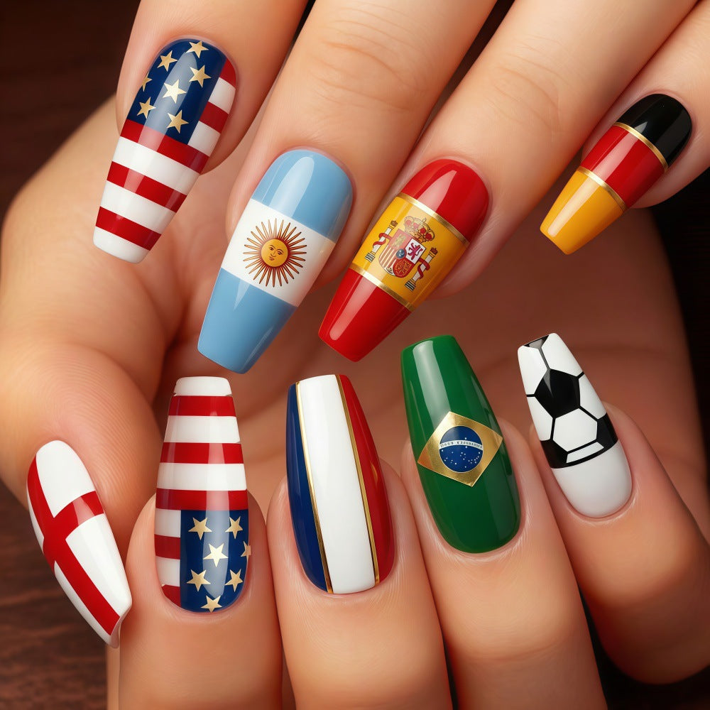 Artificial nails with national flag designs Stornfield