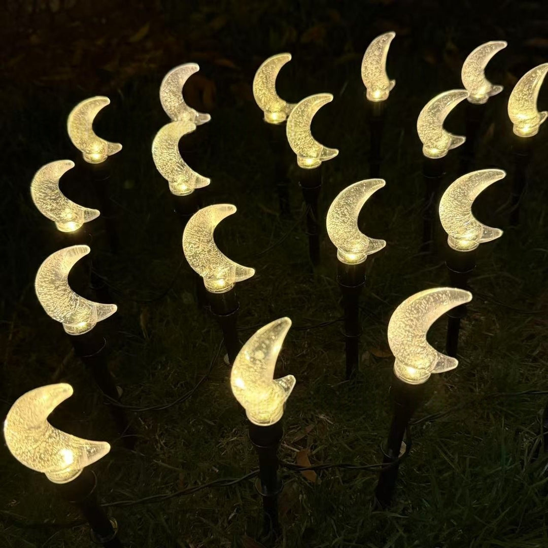 Crescent Moon Solar Garden Stake Lights Stornfield