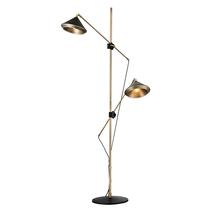 Adjustable Dual-Head Floor Lamp
