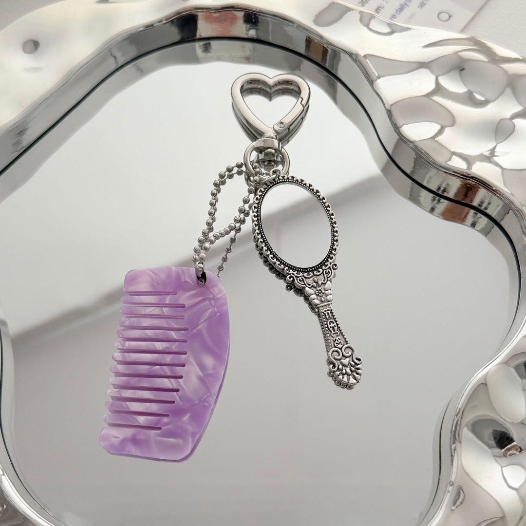 Charming Compact Mirror and Comb Keychain Stornfield