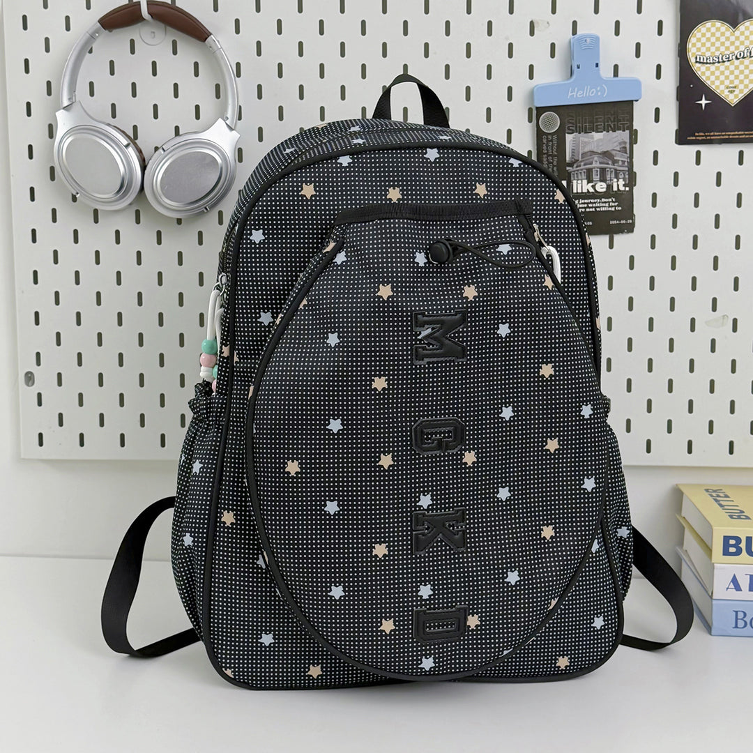 Star-Patterned Casual School Backpack Stornfield